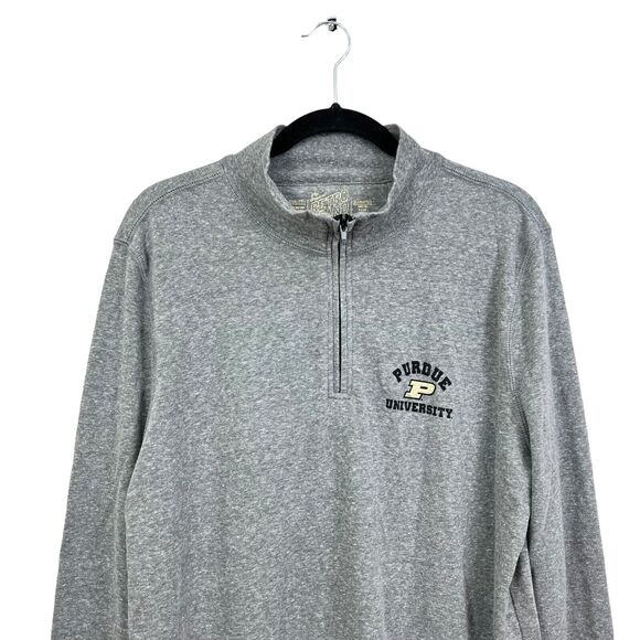 The Original Retro Brand Sweater Quarter Zip Purdue Boilermakers Gray Size M - Picture 2 of 6